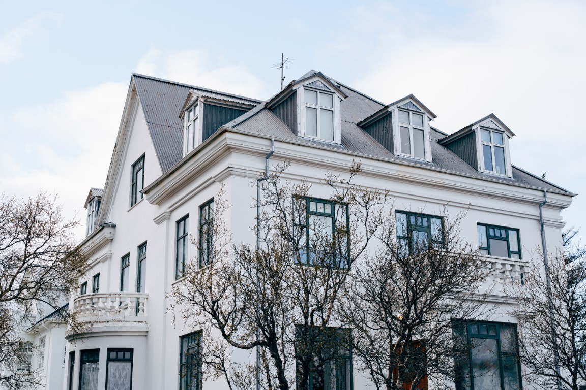 Beautiful old house in Reykjavik, the capital of Iceland.