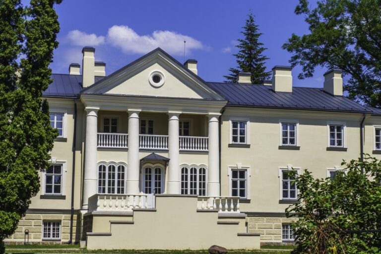 Traditional Old Manor House Estate and Gardens in Kaunas, Lithua